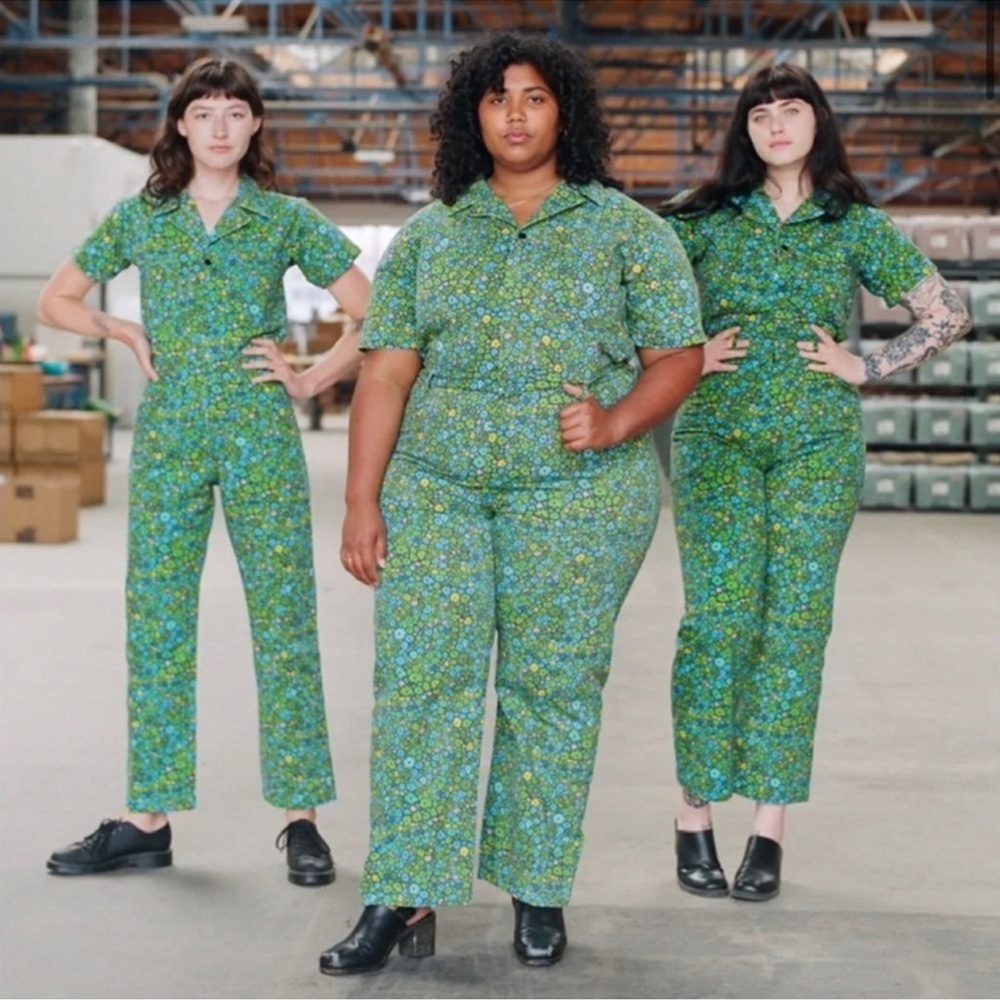 Big Bud Press Rare jumpsuit moss blossom print Size Large​